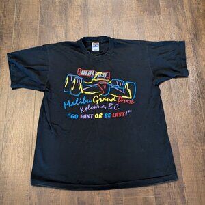 Malibu Grand Prix Kelowna, BC 'Go Fast or Be Last' T-Shirt - Size XL - Made in C